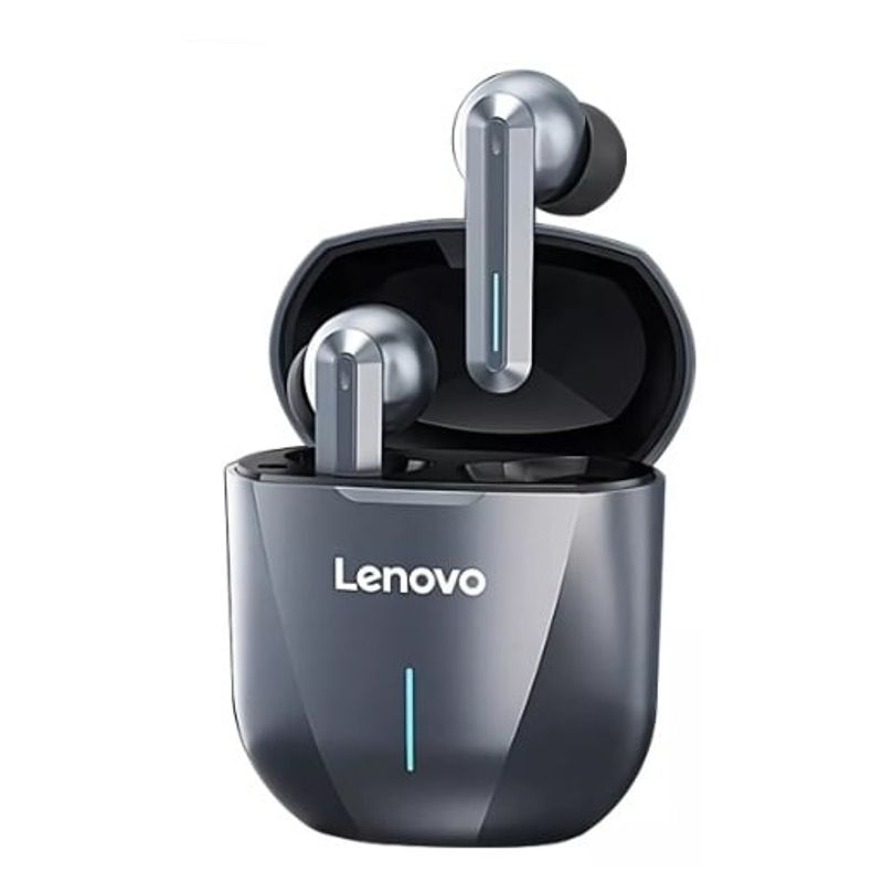 LENOVO - Auriculares in-ear gamer inalámbricos Lenovo XG01 gris con luz LED