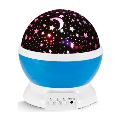 Imagen 2 del producto Lampara Proyector De Estrellas Espanta cuco Azul para niños