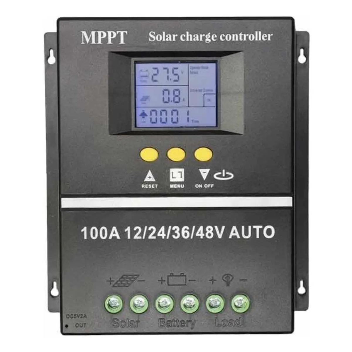 MUNDO MAGIA - Controlador Regulador Carga Solar 12/24/36/48 Vol Mppt 100 A