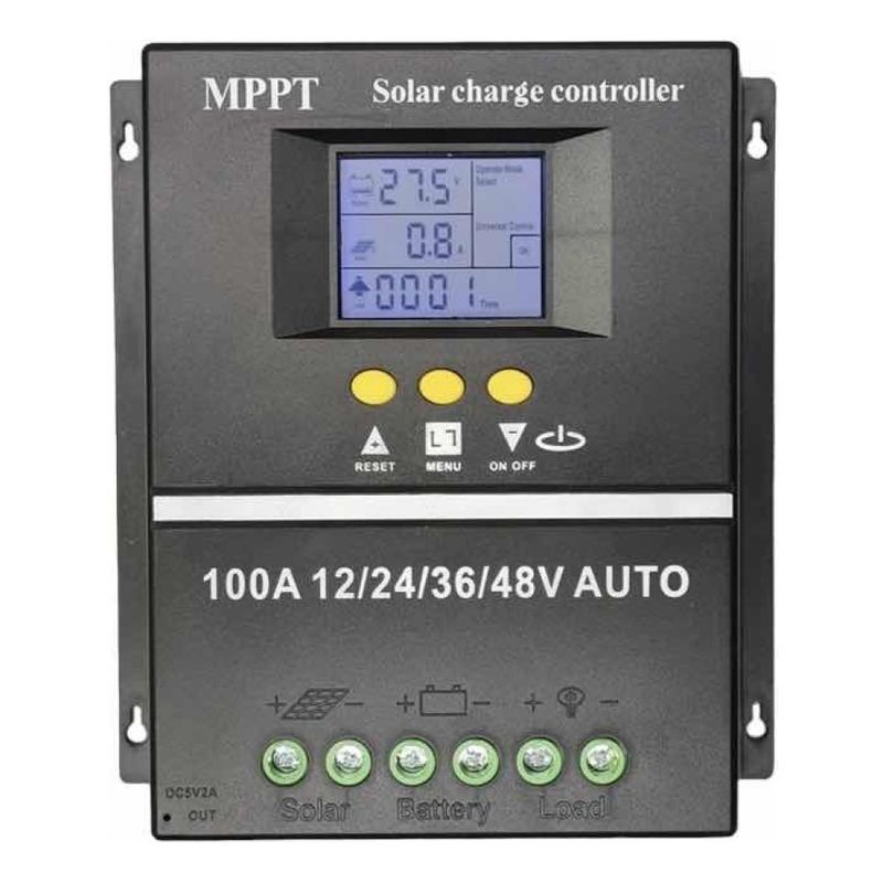 MUNDO MAGIA - Controlador Regulador Carga Solar 12/24/36/48 Vol Mppt 100 A