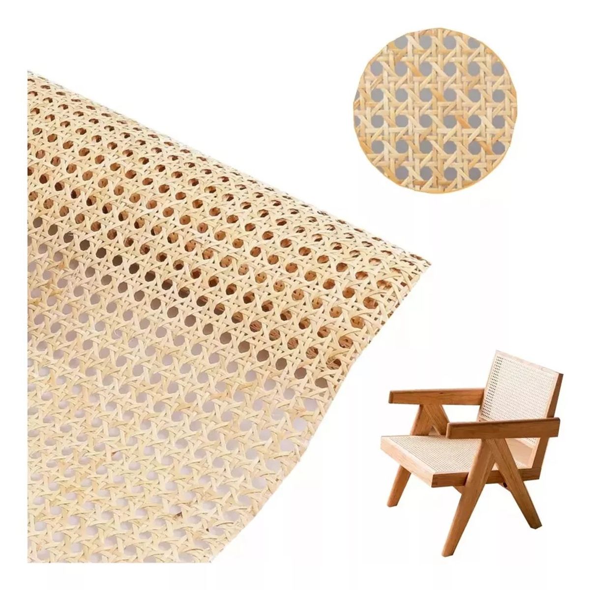 MUNDO MAGIA - Rollo Cincha De Ratán De Caña Para Manualidadmueble 1mx50cm