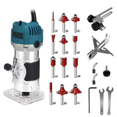 GENERICO - Recortadora Fresadora Rebajadora Bordes Madera Router 800w