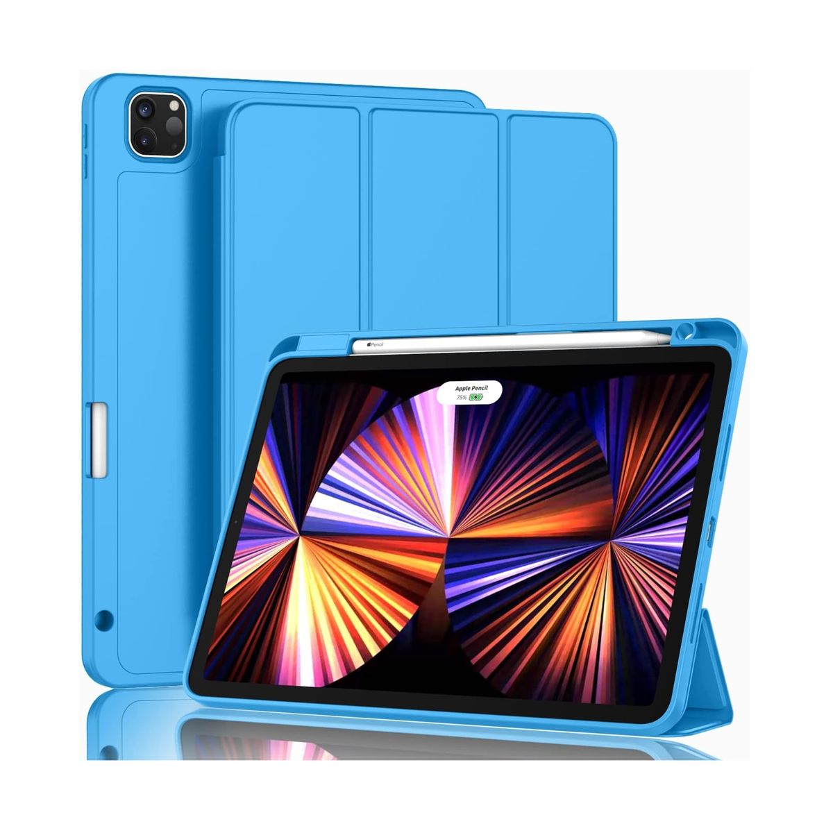 GENERICO - Carcasa delgada iPad PRO 11 2021 CELESTE textura suave revisa modelo