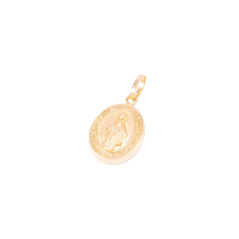 JB JOYAS BARON - Colgante Oro Amarillo 18kt Medalla Milagrosa 13mm