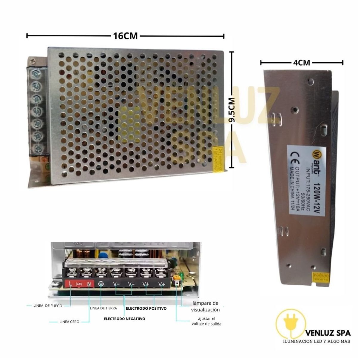 WANT - Fuente De Poder 12v 10a 120w