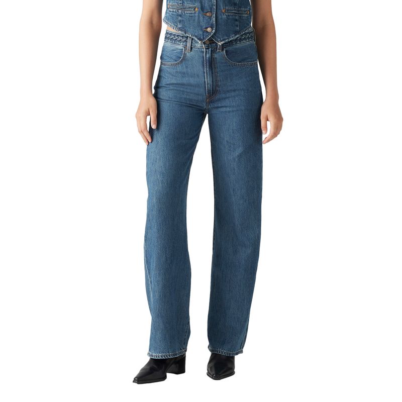 LEVIS - Jeans Mujer Ribcage Wl Braided Azul Levis