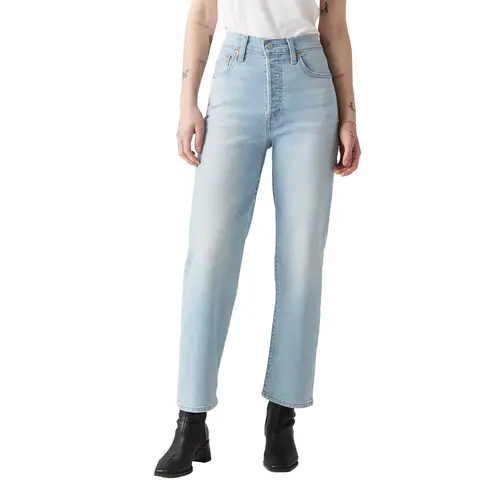 LEVIS - Jeans Mujer Ribcage Straight Ankle Celeste