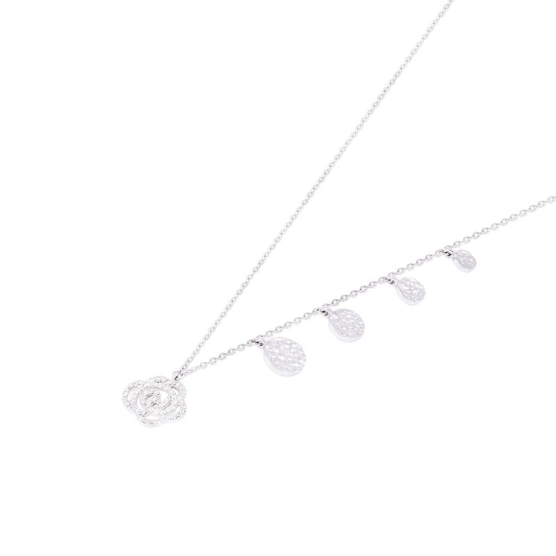 JB JOYAS BARON - Collar Oro Blanco 18kt Rosa y Diamantes 15 Pts