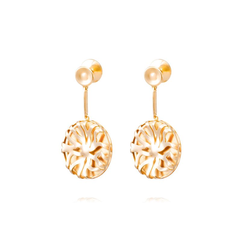 JB JOYAS BARON - Aros Oro Amarillo 18kt Circulares Calados