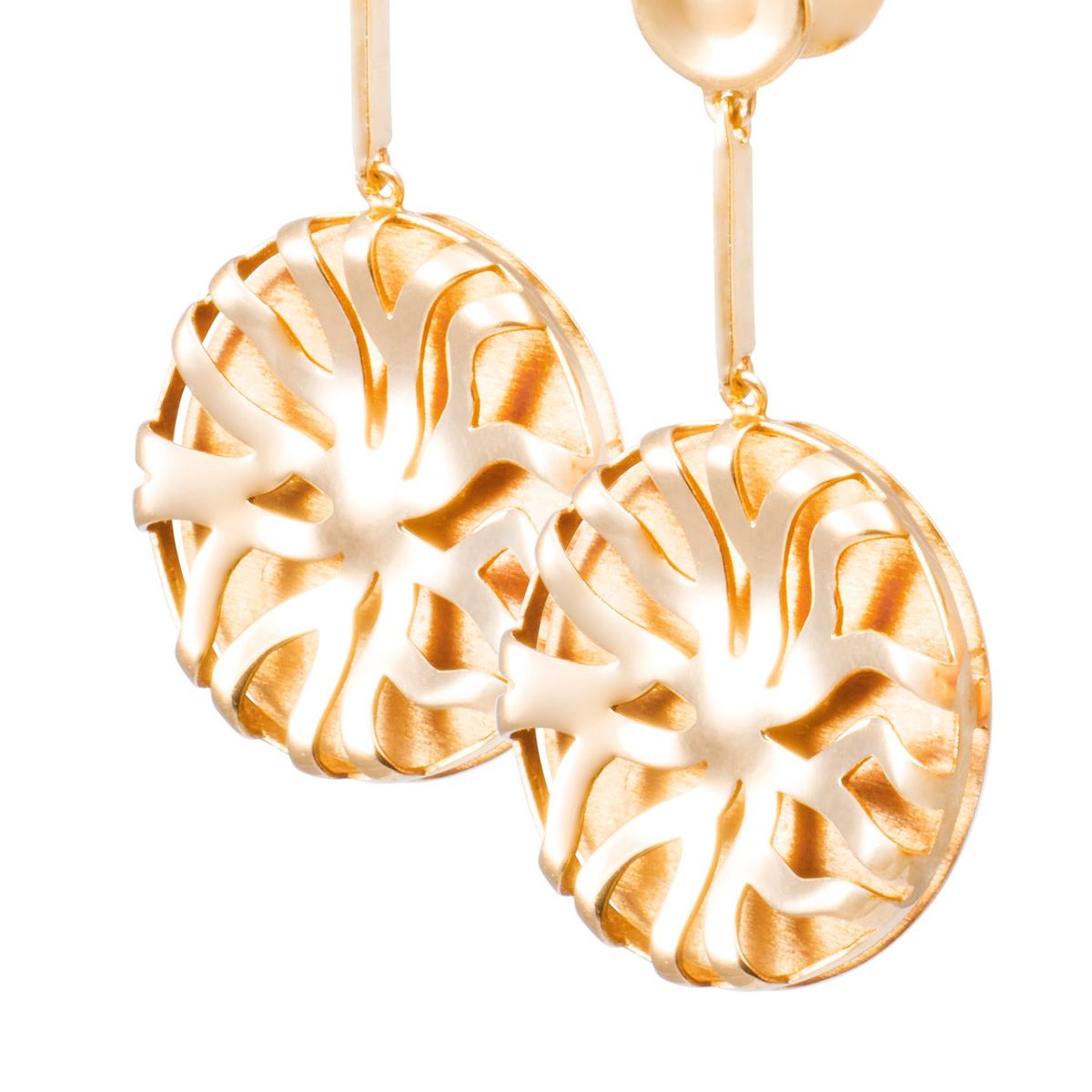 JB JOYAS BARON - Aros Oro Amarillo 18kt Circulares Calados