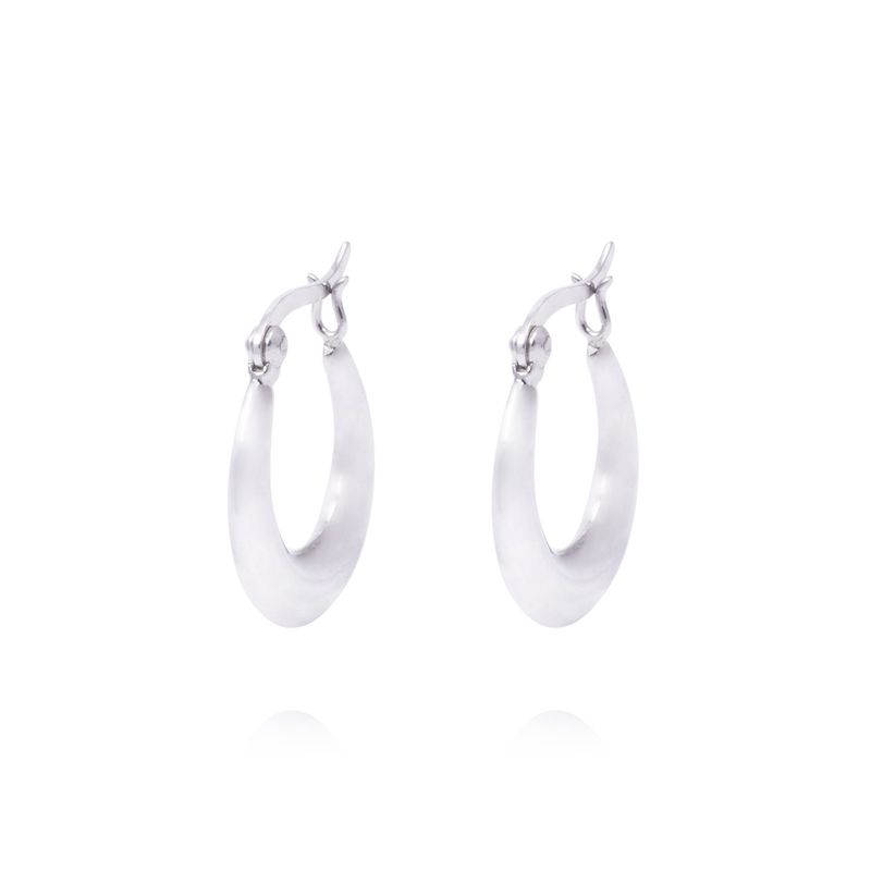 JB JOYAS BARON - Aros Plata Esterlina 925 Argollas Diseño Liso