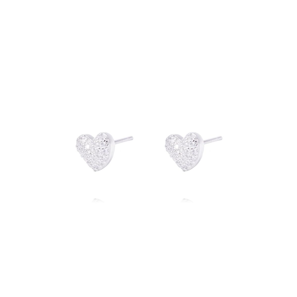 JB JOYAS BARON - Aros Plata Esterlina 925 Corazones con Relieve