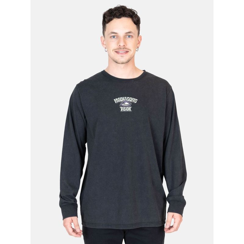 MAUI AND SONS - Polera ML Coastal Echo Negro Hombre Maui And Sons - Negro