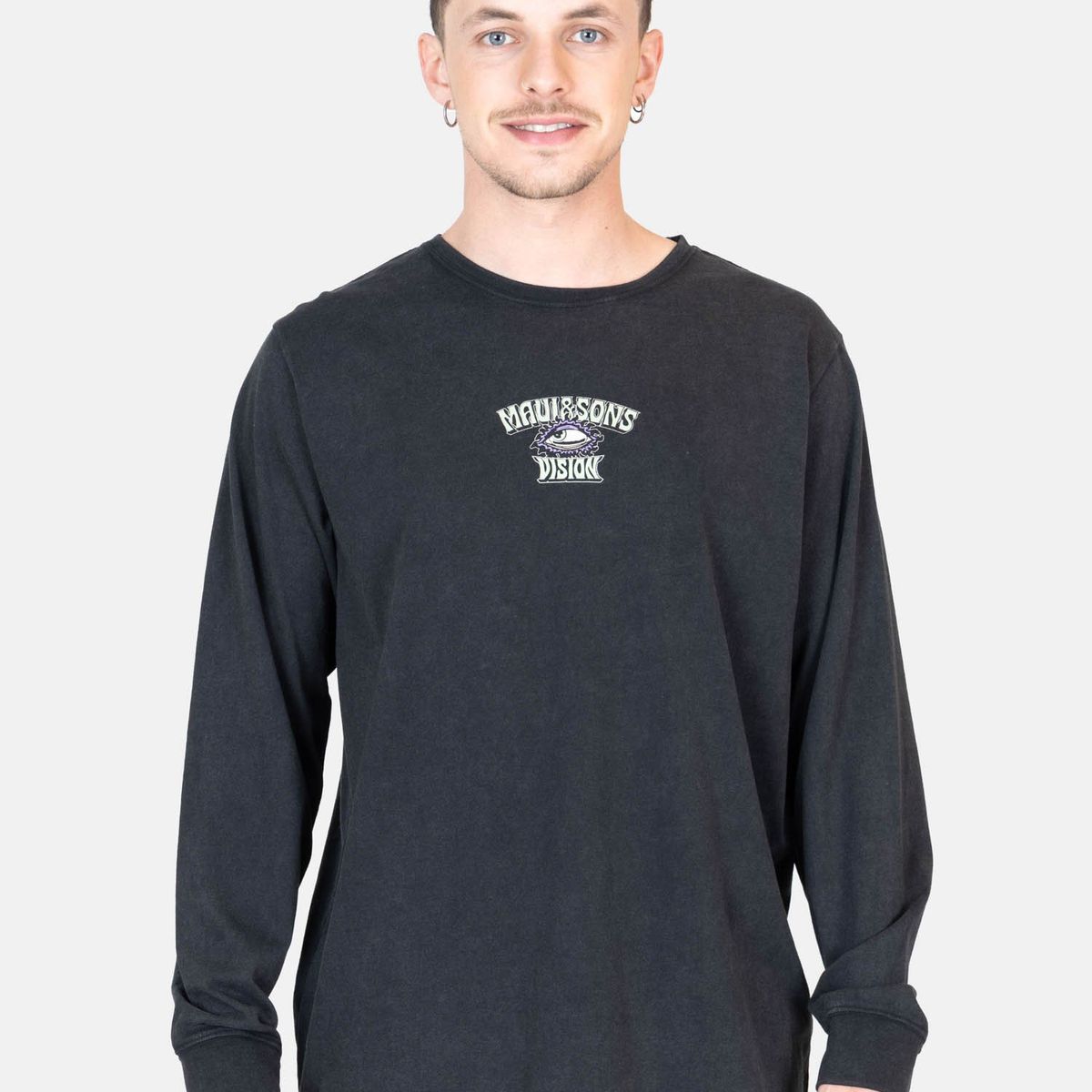 MAUI AND SONS - Polera ML Coastal Echo Negro Hombre Maui And Sons - Negro