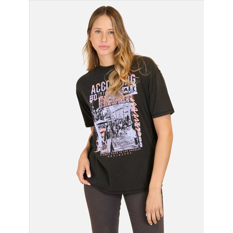 MAUI AND SONS - Polera MC Kahakai Negro Mujer Maui And Sons - Negro