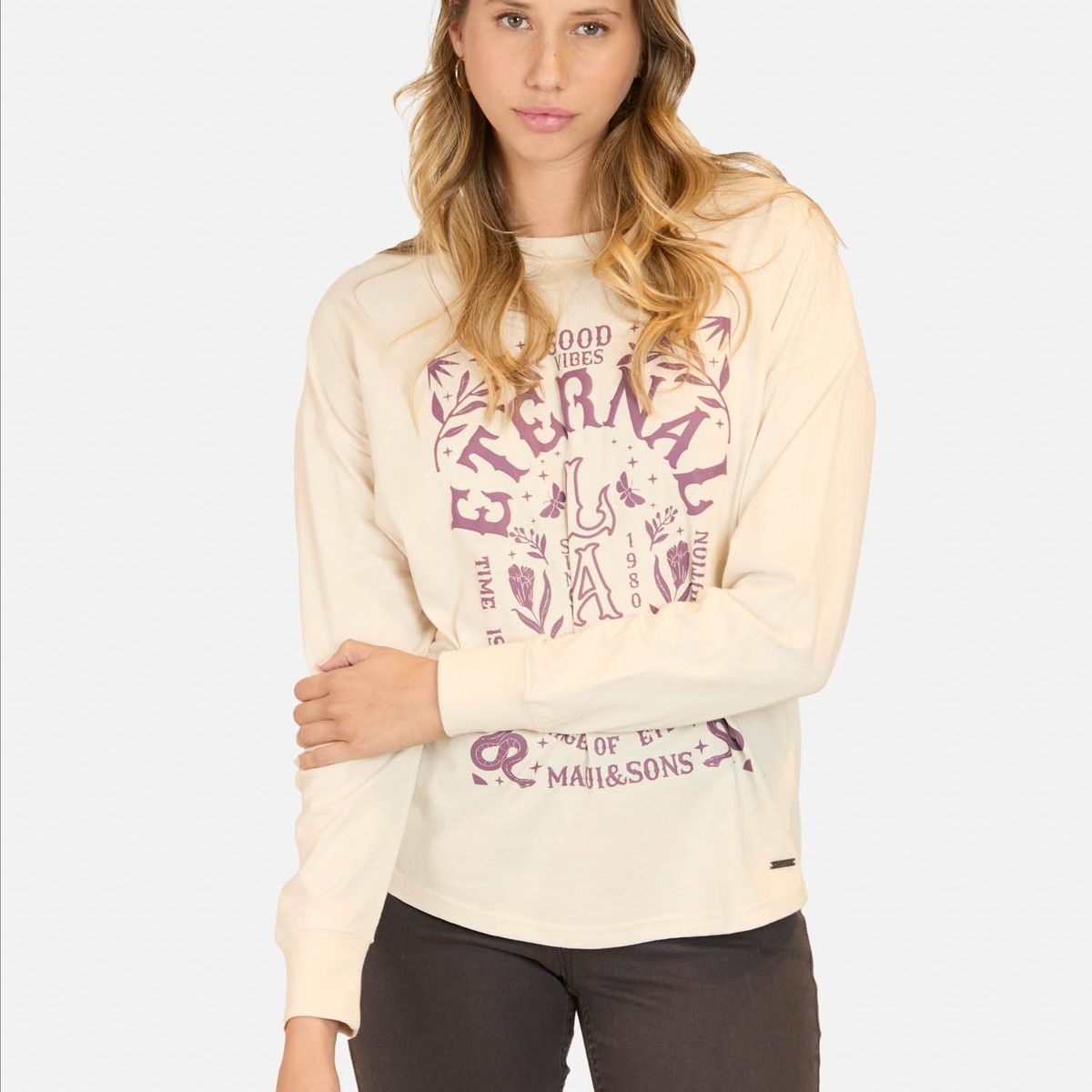 MAUI AND SONS - Polera ML Escap Blanco Mujer Maui And Sons - Blanco