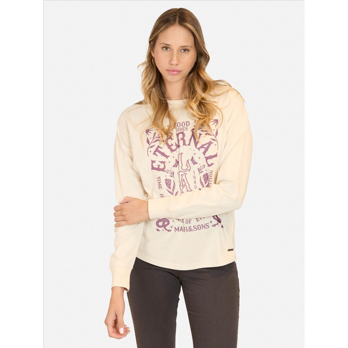 MAUI AND SONS - Polera ML Escap Blanco Mujer Maui And Sons - Blanco