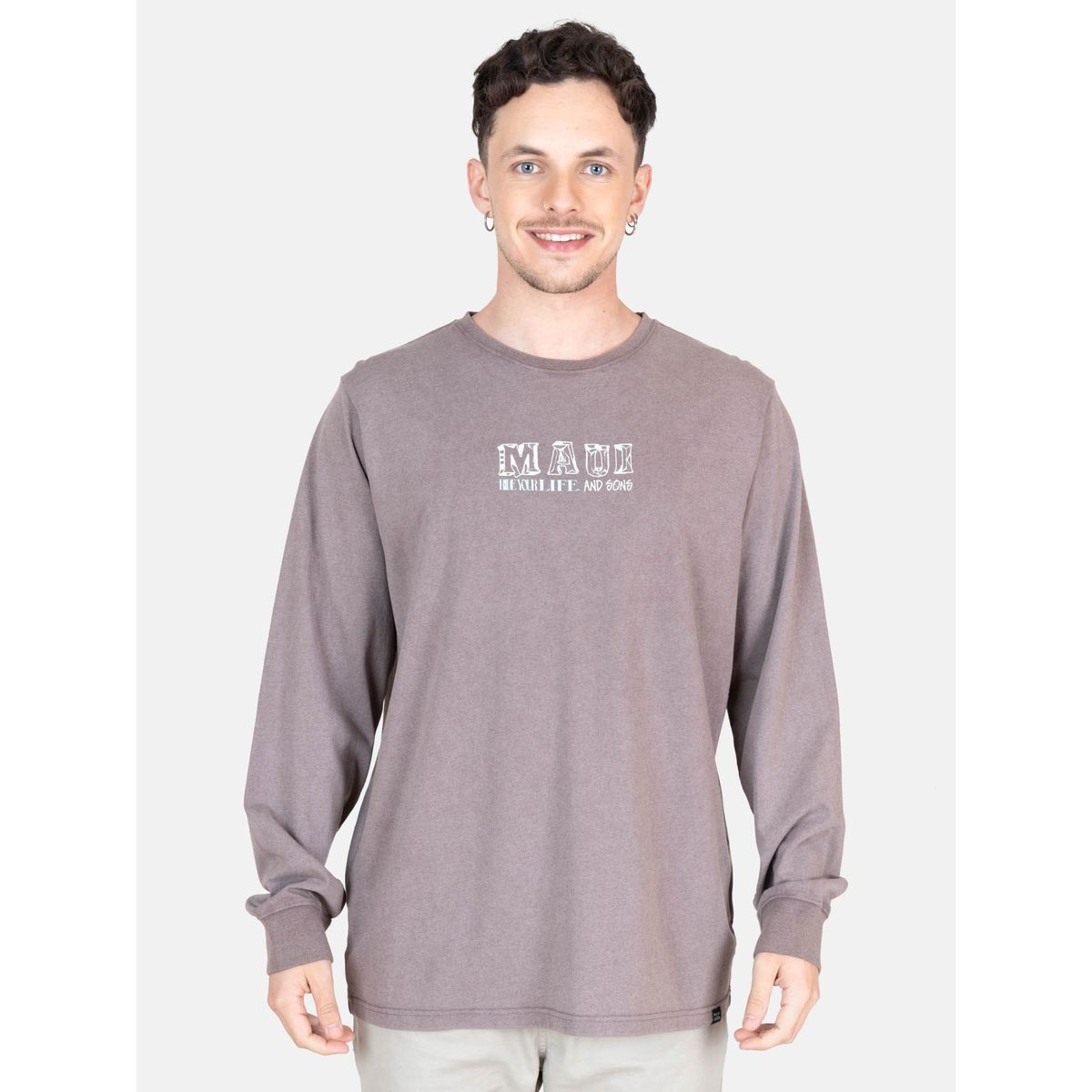 MAUI AND SONS - Polera ML Daze Café Hombre Maui And Sons - Café