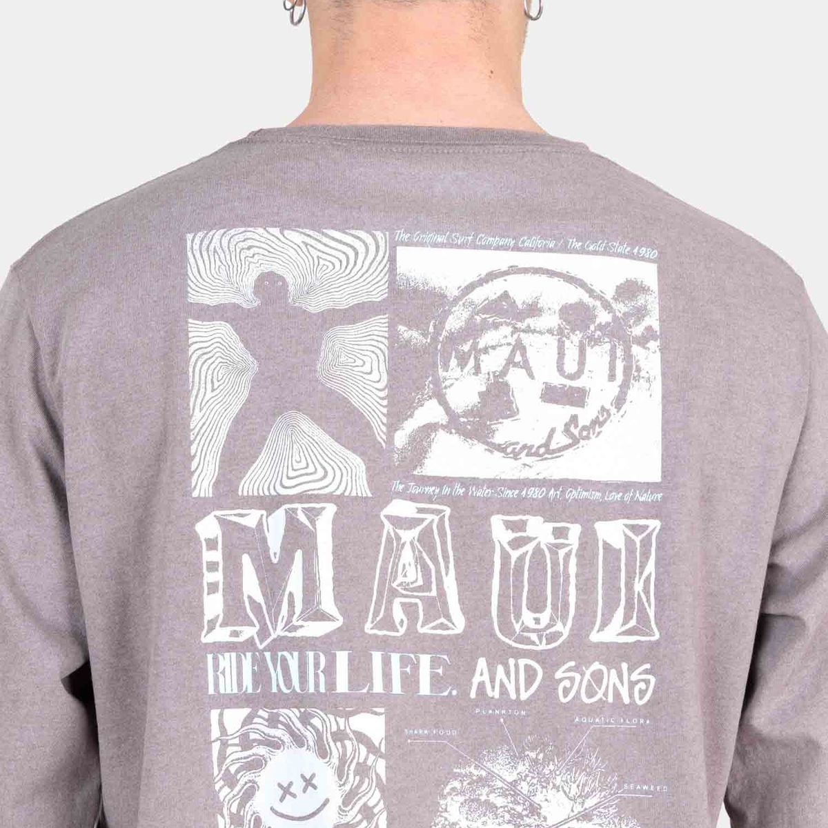 MAUI AND SONS - Polera ML Daze Café Hombre Maui And Sons - Café