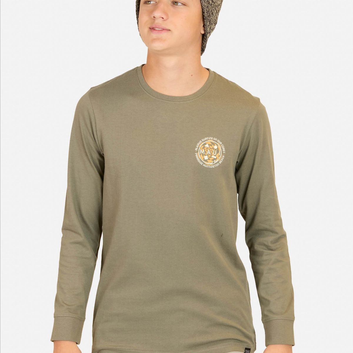 MAUI AND SONS - Polera ML Lava Shore Verde Infantil Maui And Sons