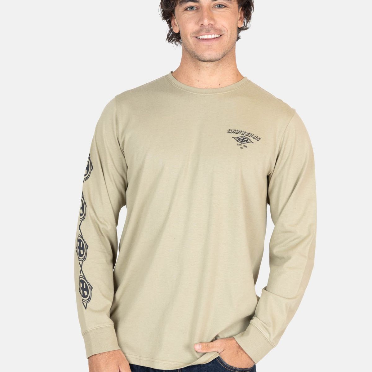 MAUI AND SONS - Polera ML Lagoon Café Hombre Maui And Sons - Café