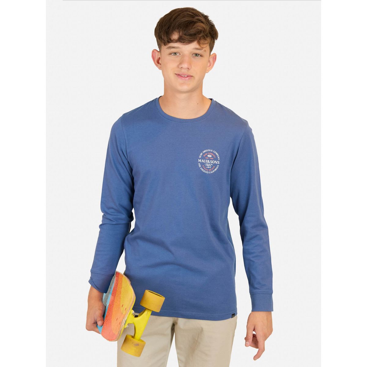 MAUI AND SONS - Polera ML Flamingo Celeste Infantil Maui And Sons - Celeste