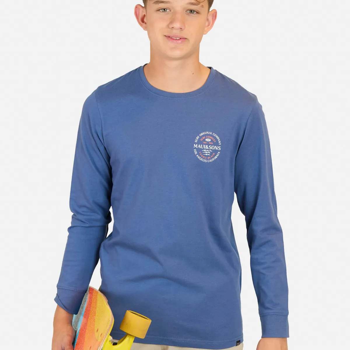 MAUI AND SONS - Polera ML Flamingo Celeste Infantil Maui And Sons - Celeste