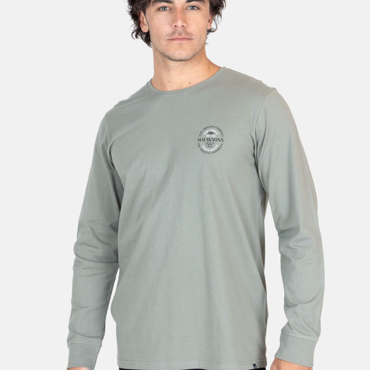 MAUI AND SONS - Polera ML Lei Breeze Verde Hombre Maui And Sons - Verde