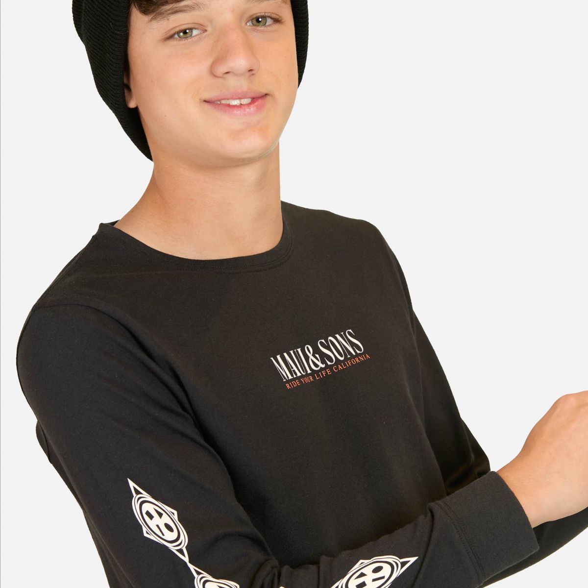 MAUI AND SONS - Polera ML Pineapple Negro Infantil Maui And Sons - Negro
