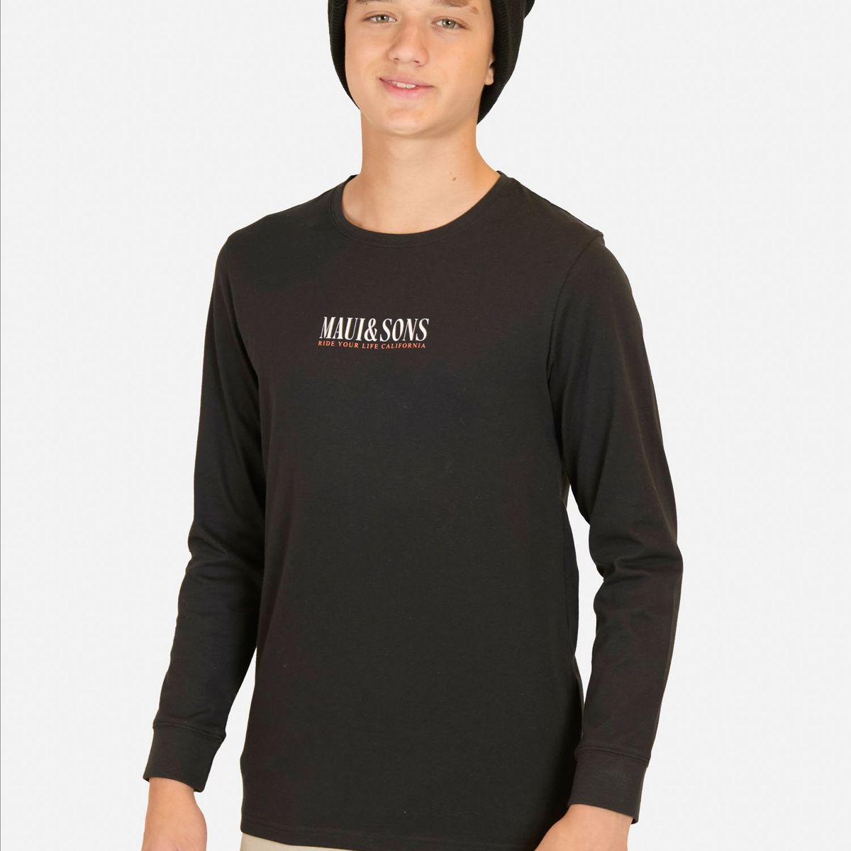 MAUI AND SONS - Polera ML Pineapple Negro Infantil Maui And Sons - Negro