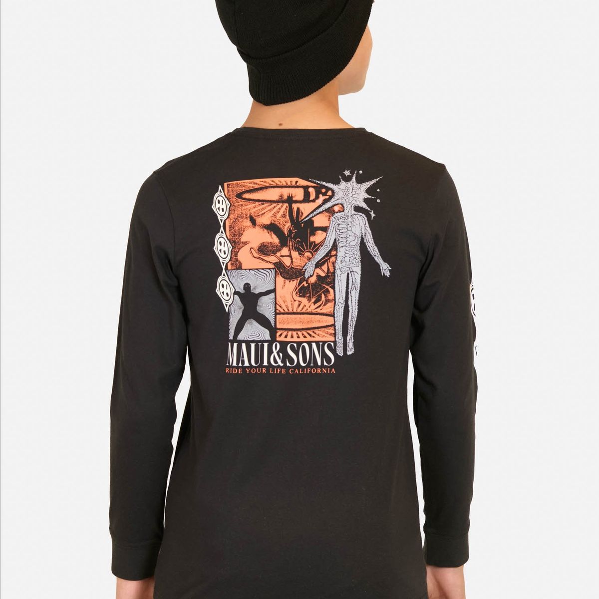 MAUI AND SONS - Polera ML Pineapple Negro Infantil Maui And Sons - Negro