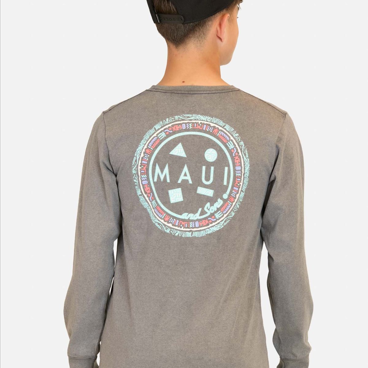 MAUI AND SONS - Polera ML Moai Gris Infantil Maui And Sons - Gris