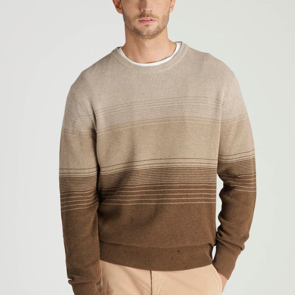 NEW MAN - Sweater Comillas Avant-Garde Beige Newman