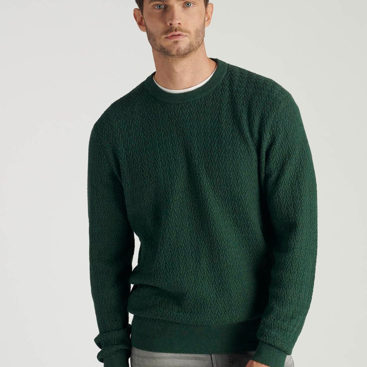 NEW MAN - Sweater Leon Heritage Verde Newman