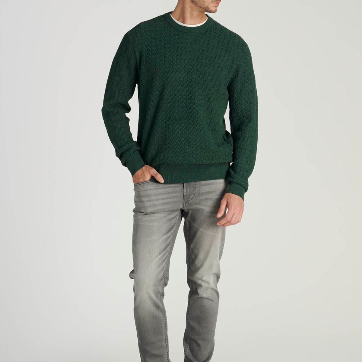 NEW MAN - Sweater Leon Heritage Verde Newman
