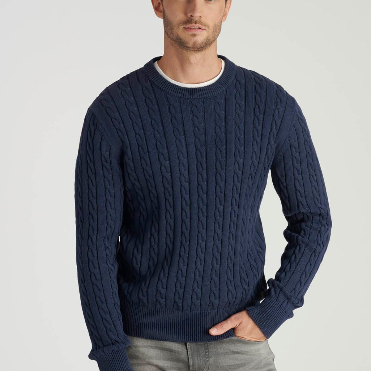 NEW MAN - Sweater Malaga Heritage Azul Newman