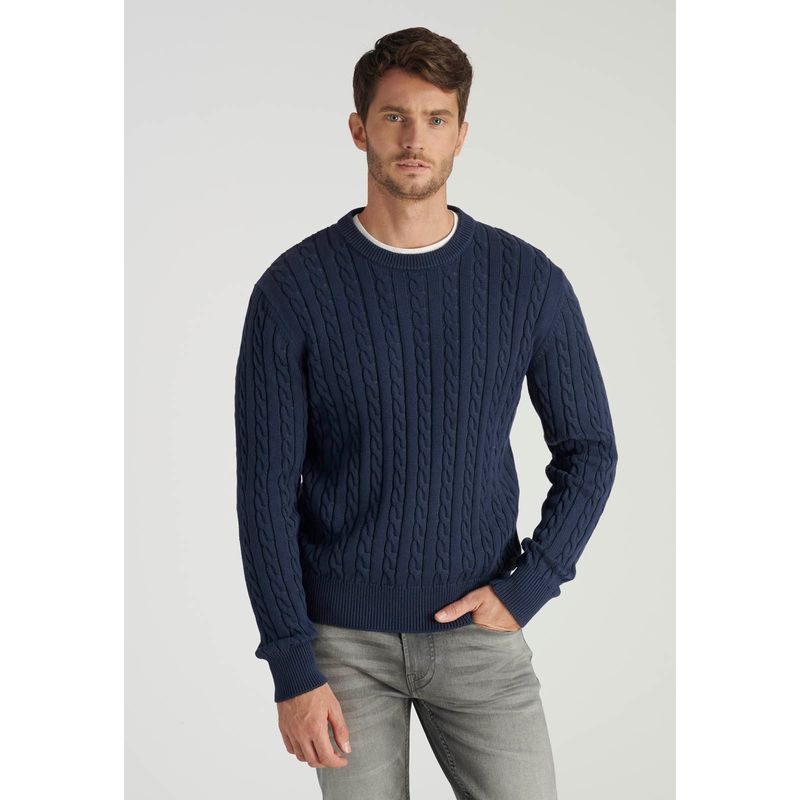 NEW MAN - Sweater Malaga Heritage Azul Newman.