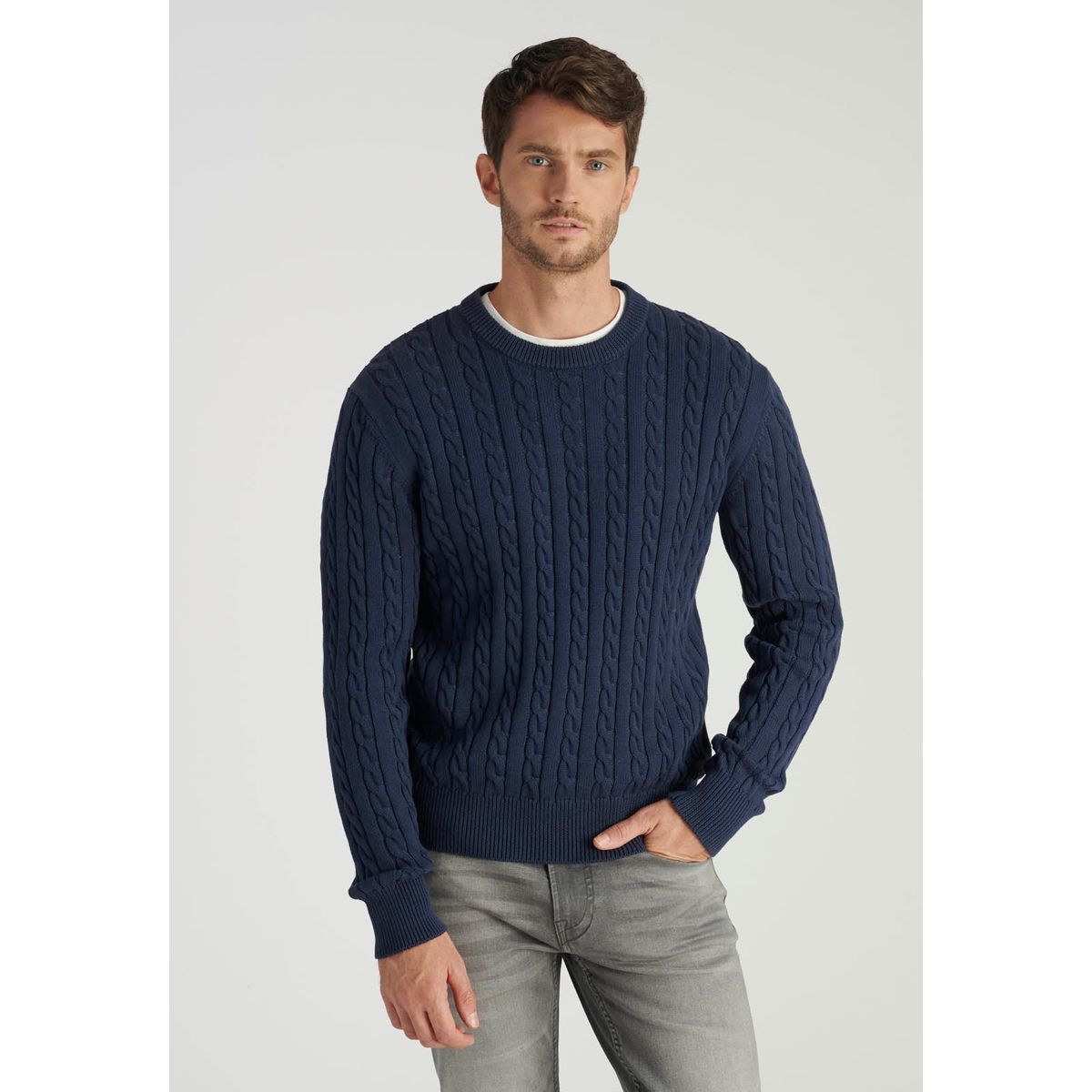 NEW MAN - Sweater Malaga Heritage Azul Newman