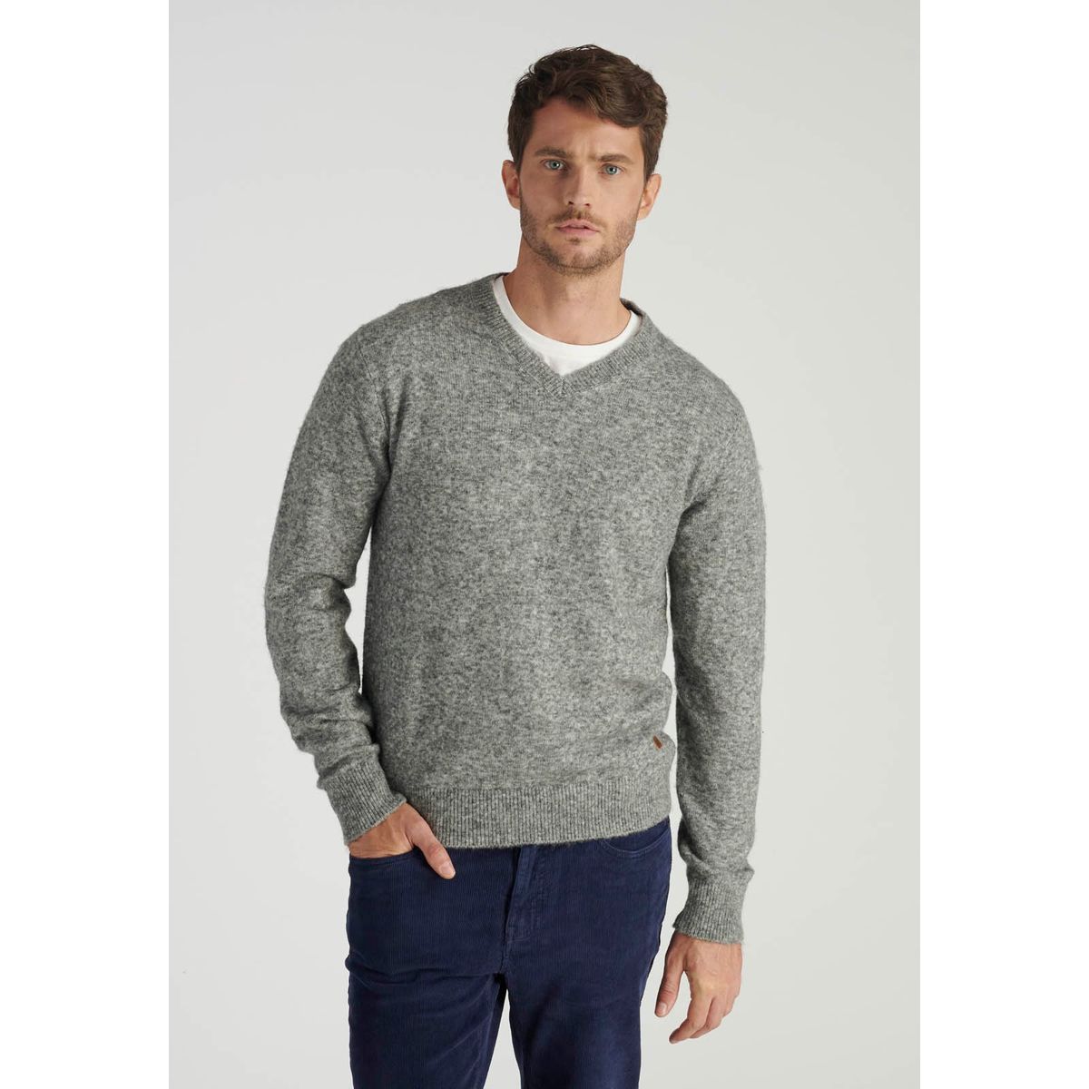 NEW MAN - Sweter Sebastian Avant-Garde Gris Newman