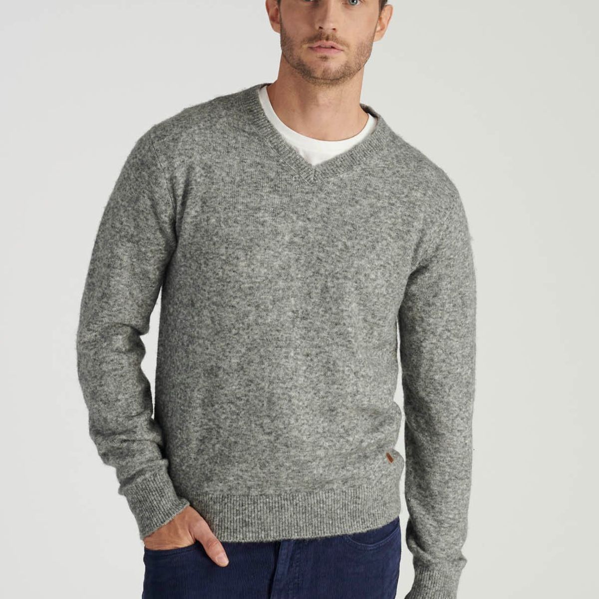 NEW MAN - Sweter Sebastian Avant-Garde Gris Newman