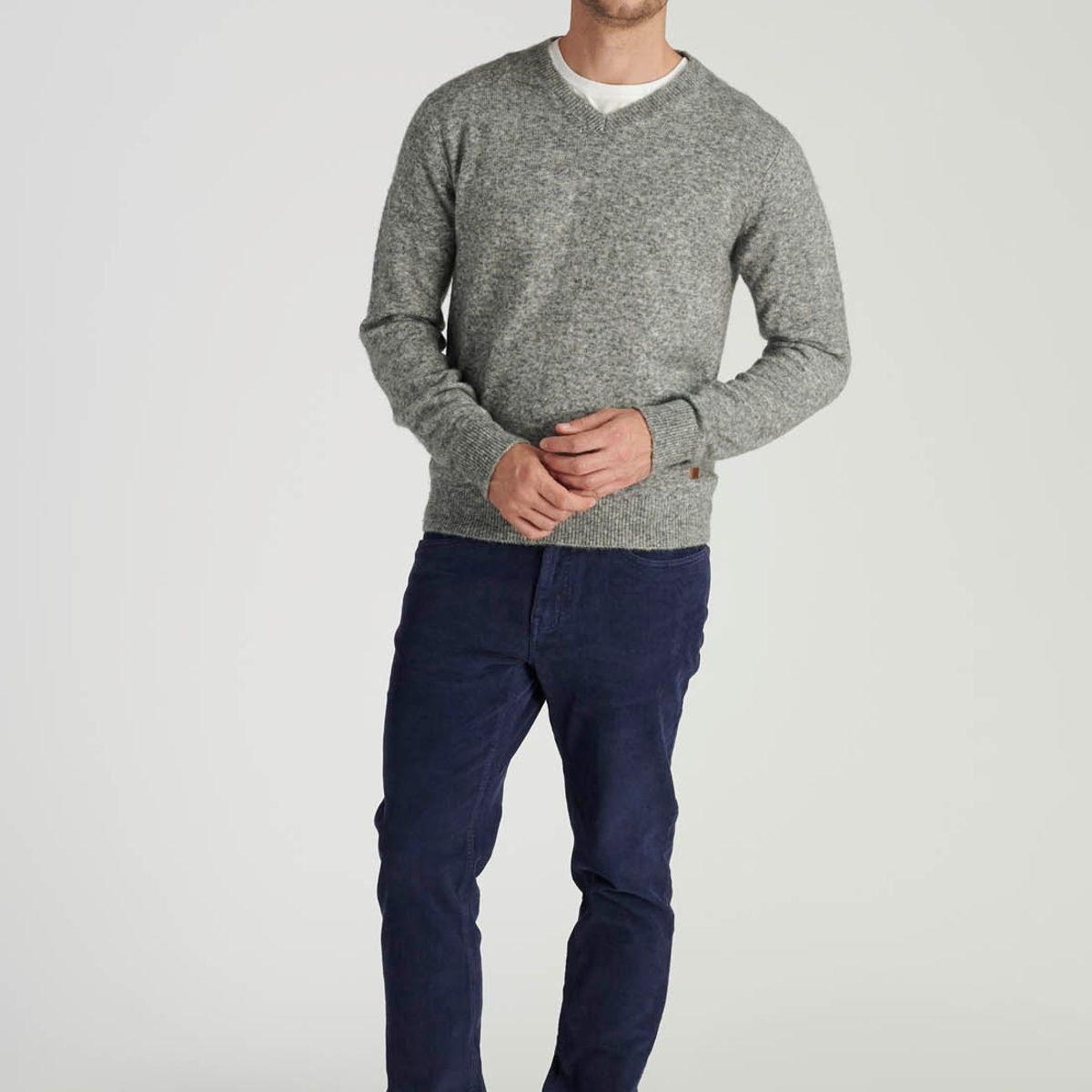 NEW MAN - Sweter Sebastian Avant-Garde Gris Newman