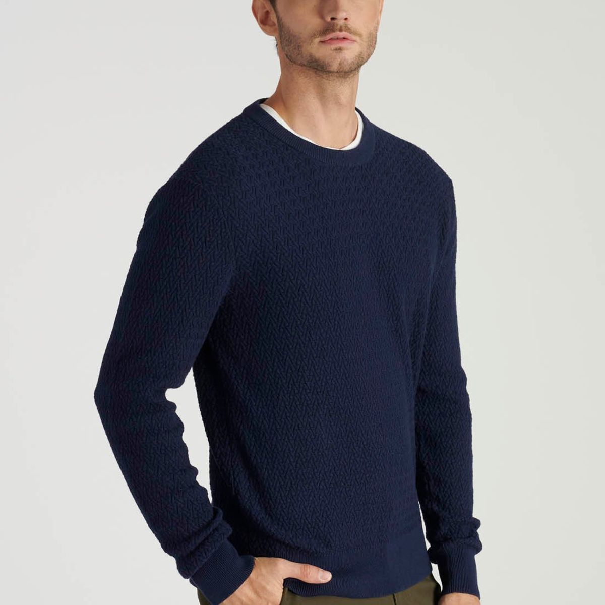 NEW MAN - Sweater Leon Heritage Azul Newman