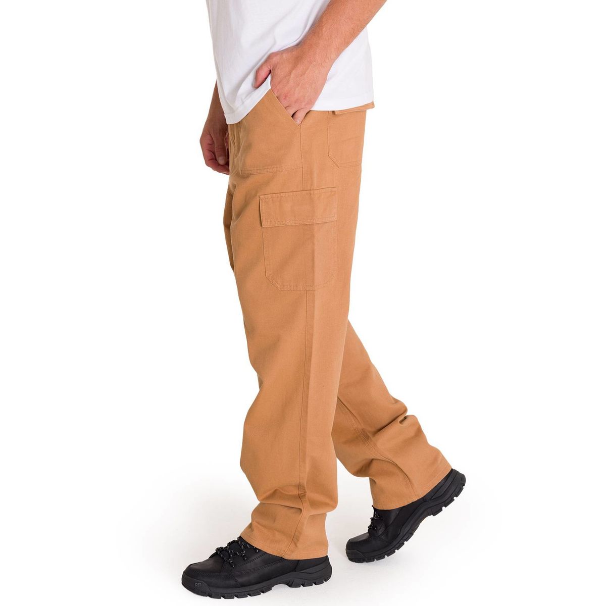 CAT - Pantalón Heritage Straight Cargo Hombre Café Claro CAT