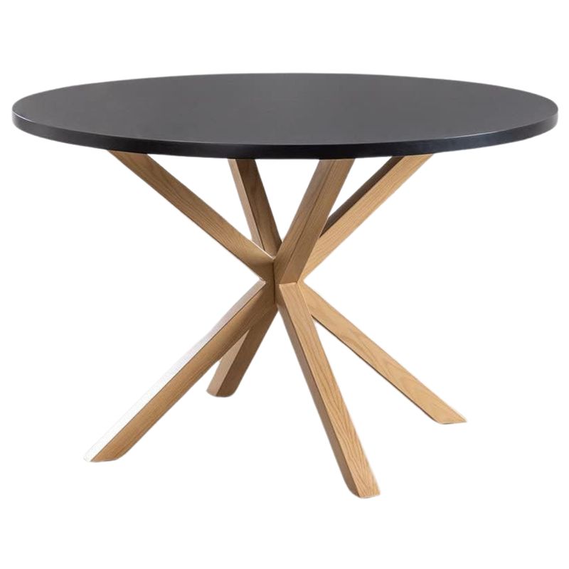 PANDALINO - Mesa Redonda Equiz Negro 120cm - Comedor u Oficina