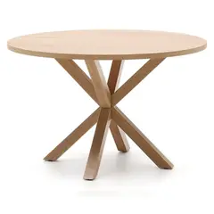 PANDALINO - Mesa Redonda Equiz Wood 100cm - Patas X - Comedor u Oficina