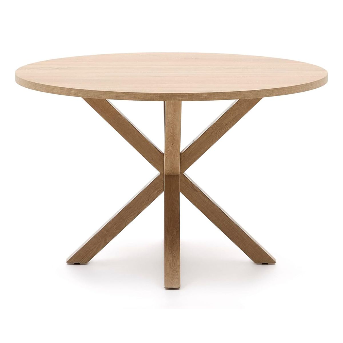 PANDALINO - Mesa Redonda Equiz Wood 100cm - Patas X - Comedor u Oficina