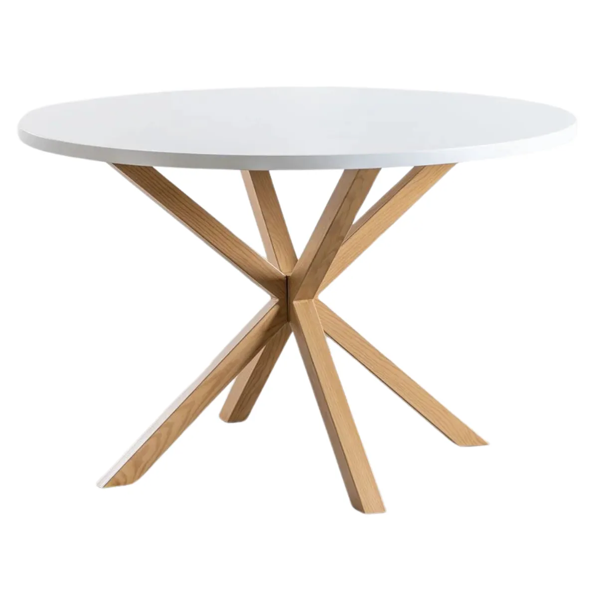 PANDALINO - Mesa Redonda Equiz Blanca 120cm - Comedor u Oficina