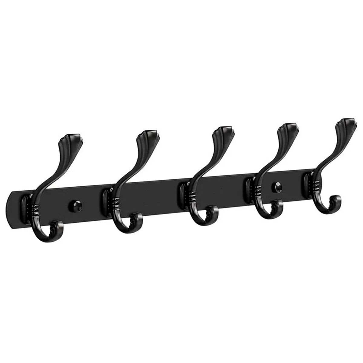 GENERICO - Perchero colgador 5 ganchos negro