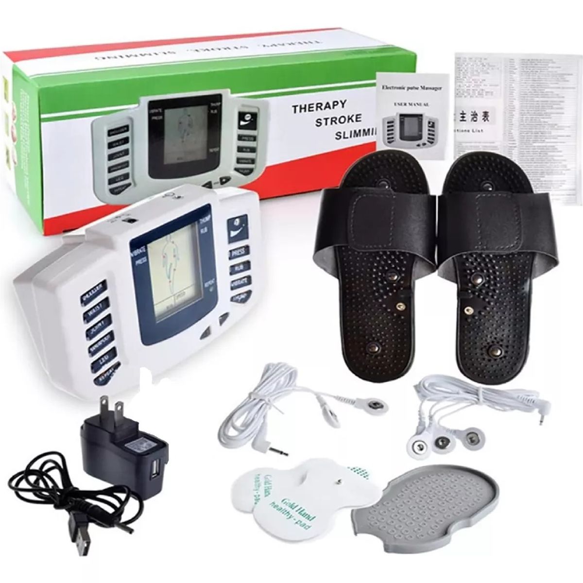 GENERICO - Electro Estimulador Muscular Parches Electrofisico Chalas