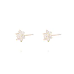 JB JOYAS BARON - Aros Oro Amarillo 18kt Flor Delicada